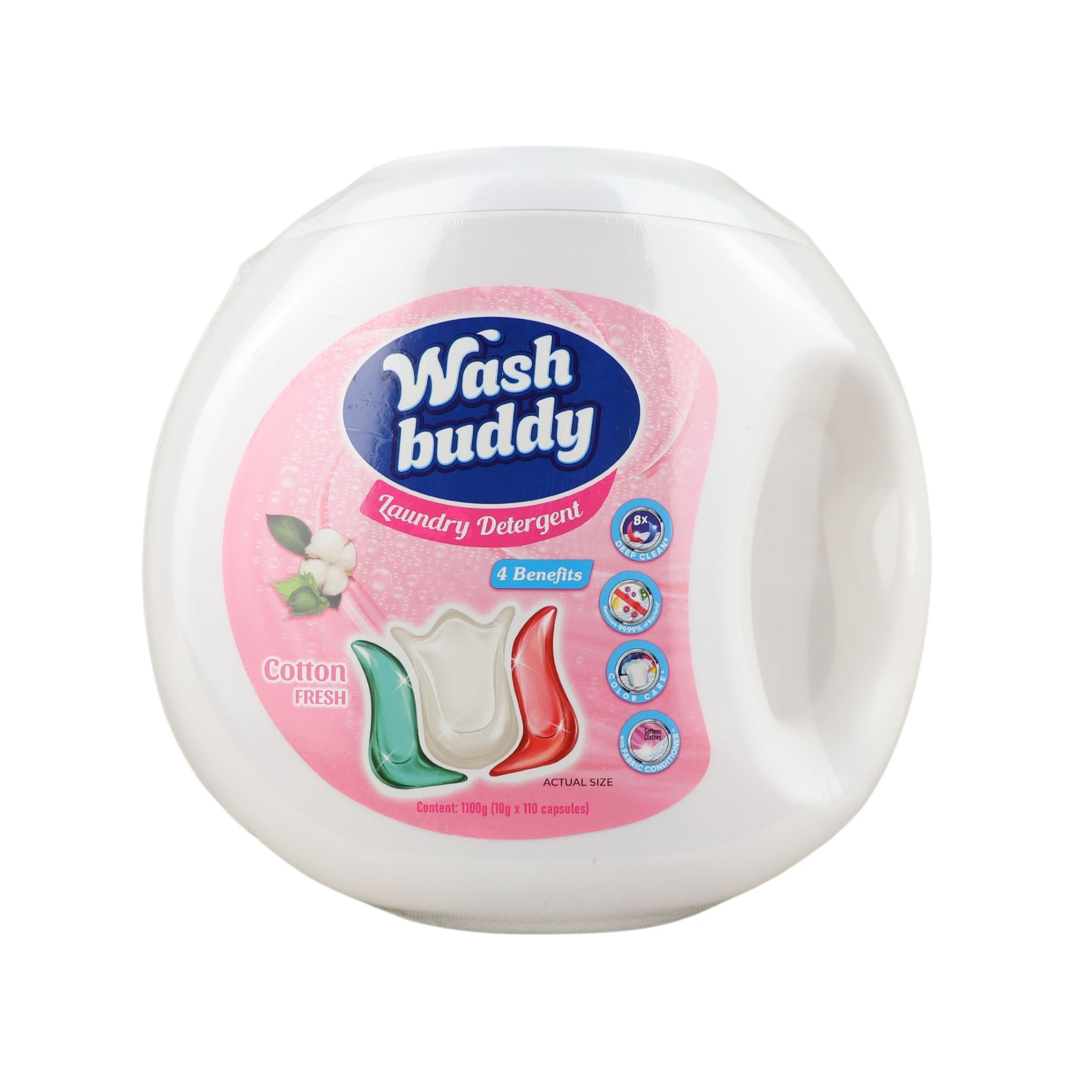 Wash Buddy Cotton Fresh Laundry Detergent Pods 110 capsules Wash Buddy Cotton Fresh Laundry Detergent Pods 110 capsules